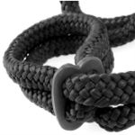 Picture of FETISH FANTASY SERIES - SILK ROPE LOVE CUFFS BLACK