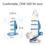 Picture of Vibrating - Dual Vibrating Cock Cage - Blue