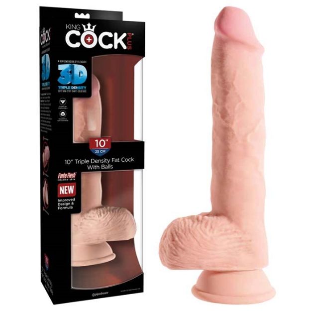 Picture of King Cock Plus 10" Triple Density Fat Cock with Ba