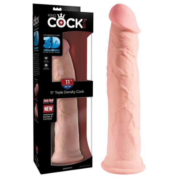 Picture of King Cock Plus 11" Triple Density Cock - Flesh