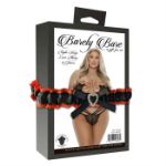 Picture of TRIPLE STRAP LACE THONG & GLOVES, PLUS SIZE, BLACK