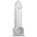 Picture of CRYSTAL CLEAR 8" DILDO WITH BALLS
