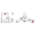 Picture of PINK GEM GLASS PLUG SET