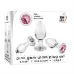 Picture of PINK GEM GLASS PLUG SET