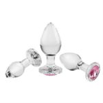 Picture of PINK GEM GLASS PLUG SET