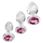 Picture of PINK GEM GLASS PLUG SET